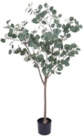 JUSTOYOU 5ft Tall Artificial Eucalyptus Tree