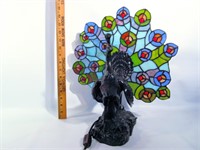 Tiffany Style Stained Glass Peacock Night Light