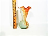 Murano? Orange And White Vase