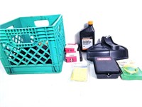 Crate W/Weedeater Part,String,Engine Oil,Ect