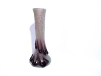 May  Be Murano Purple Glass Vase 9.5"T