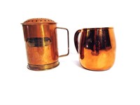 Vtg Copper Cheese Shaker/Mug