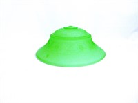 Antique Green Glass Ceiling Light Cover" 10.5"R
