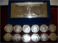 12 National Collector's 1oz Sliverplate?& $1Silver