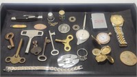 Tray full Collectibles, Estate Drawer Contents