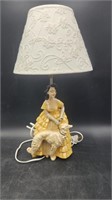 Chalkware Mid Century Southern Belle Lamp