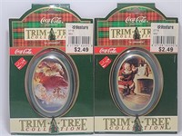 2 1991 Coca-Cola Trim A Tree Collection Tin