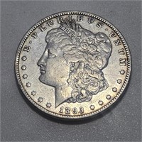 1893 Philadelphia Morgan Silver Dollar