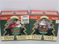 (2) 1990 Coca-Cola Trim A Tree Ornaments