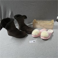 Ugg Boots Sz. 7 - Madyes Pink Slippers