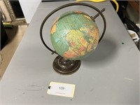 OLD GLOBE STANDS APPROXIMATELY 13'' TALL