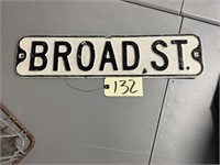 HEAVY DUTY BROAD ST. ROAD SIGN WITH EMBOSSED