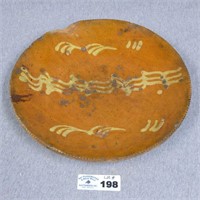 Early Redware Plate - Chipped