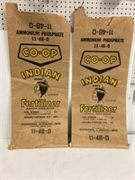 Antique Co-op Indian Brand Fertilizer Bags