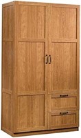 Sauder Storage Cabinet, Highland Oak Finish