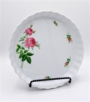 9.5in Tart dish with roses