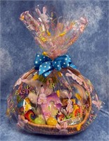 Child Easter basket with blue bow
