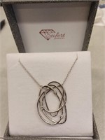 Sterling Silver and diamond necklace