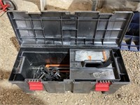 RUBBERMAID TOOLBOX WITH CONTENTS