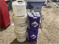 BUCKETS OF DEGREASER AND ALUMINUM CLEANER