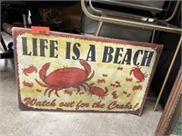 METAL LIFE IS A BEACH SIGN