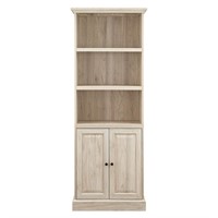 Classic Beveled Door Hutch Bookshelf – Birch