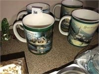 Thomas Kinkaid Coffee Mug Set & Hummingbirds