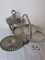 Silver Plated Folding Dish - Silver Plate Warmer