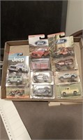 EIGHT JEEP & FORD MATCHBOX VEHICLES