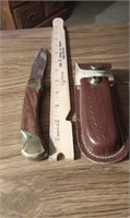 9" LOCK BLADE KNIFE WITH LEATHER CASE