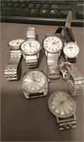SEVEN VINTAGE DATE WATCHES