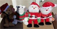 CHRISTMAS BEANIE BABIES FROM SMOKE AND PET FREE