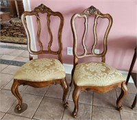PAIR OF UPHOLSTERED CUSHION OCCASIONAL CHAIRS