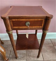 ETHAN ALLEN INLAID TOP TABLE