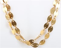 18K YELLOW GOLD LADIES CHAIN NECKLACE