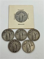 6 liberty silver quarters