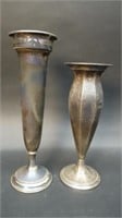 (2) STERLING WEIGHTED VASES