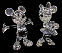 (2pc) Swarovski Crystal Mickey & Minnie Mouse