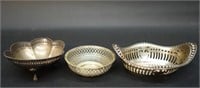 (3) STERLING RETICULATED BOWLS