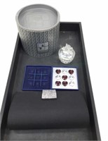 (3pc) Swarovski Crystal Jewel Box, Clutch