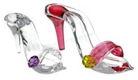 (2pc) Alex Radetski Studio Glass Slippers