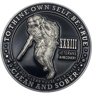 New- Veterans in Recovery AA Chip Sobriety Coin