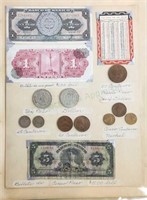 Vintage Mexican Souvenir Binder With Coins