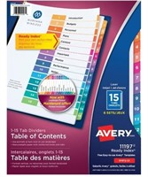New- AVERY Ready Index Table of Content Dividers