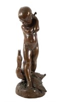 BERGE BRONZE - "DUCK MOTHER" SCULPTURE