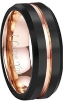 New- CROWNAL 4mm 6mm 8mm 10mm Rose Gold Groove