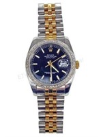Rolex Oyster Perpetual Datejust 14k Diamond Watch