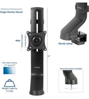 New-VIVO Black Adjustable Single Monitor Mount