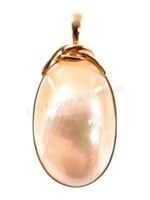 14k Yellow Gold & Mother Of Pearl Pendant