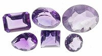 5.64ctw Mixed Natural Amethyst Gemstones